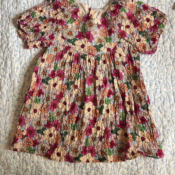 Zara textured floral dress size 18-24 months